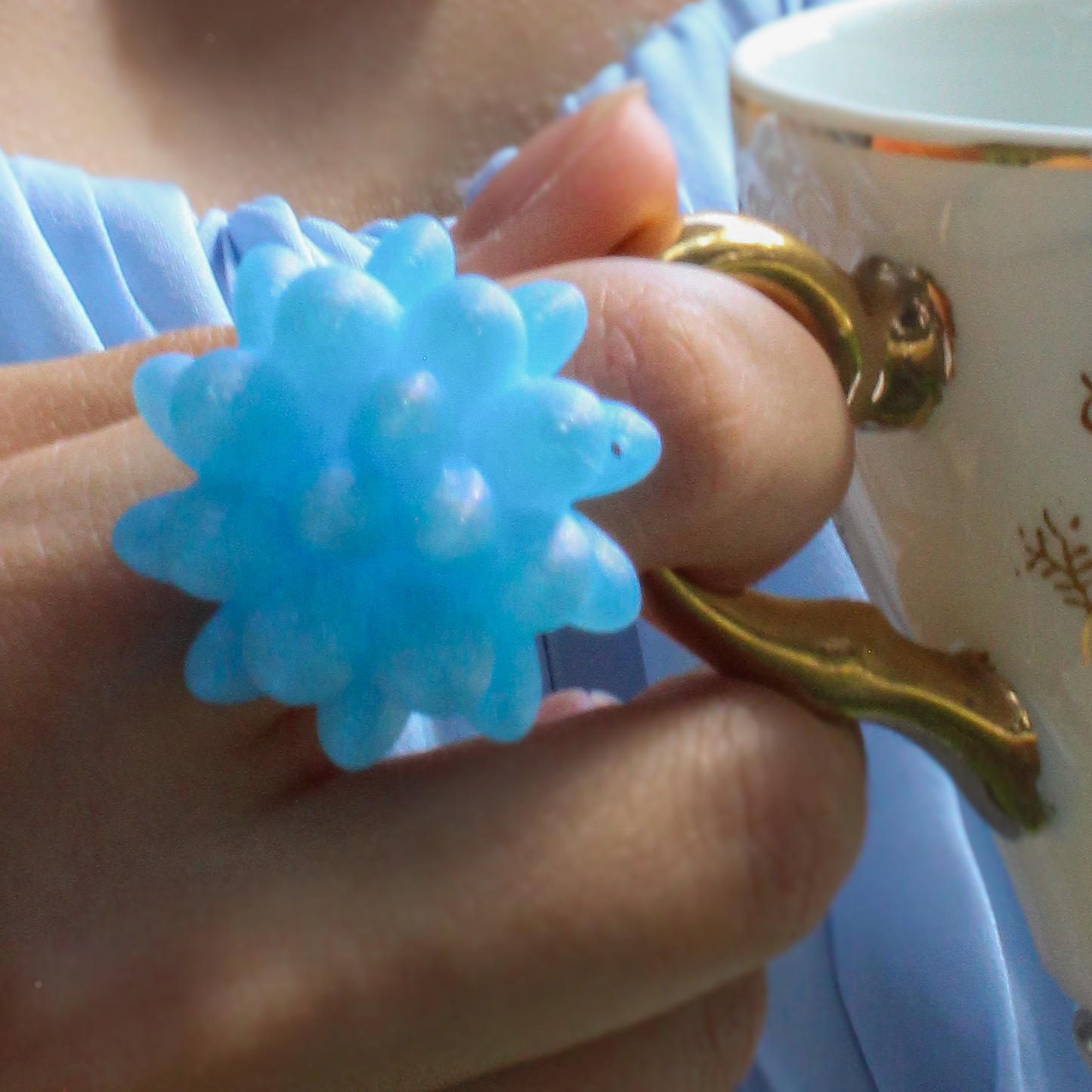 Blooming pine flower - light blue