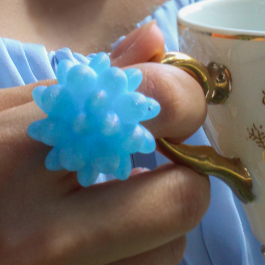 Blooming pine flower - light blue